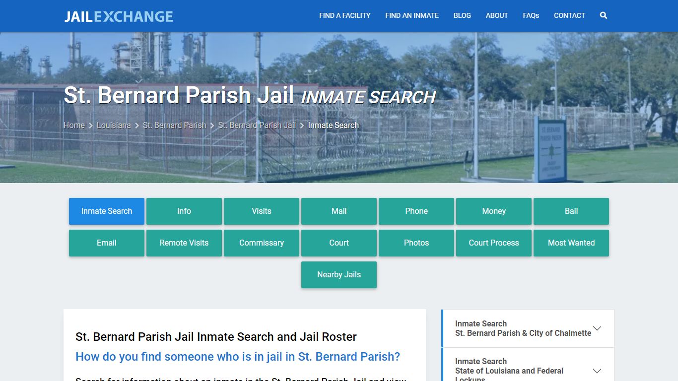 Inmate Search: Roster & Mugshots - St. Bernard Parish Jail, LA